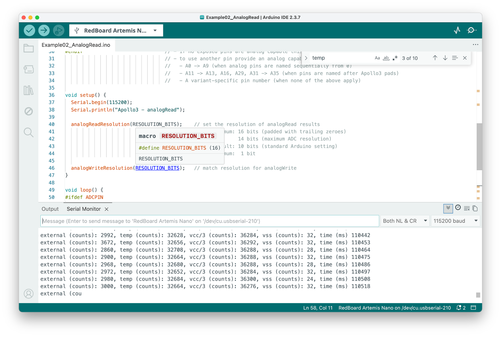 Temperature baseline